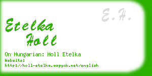 etelka holl business card